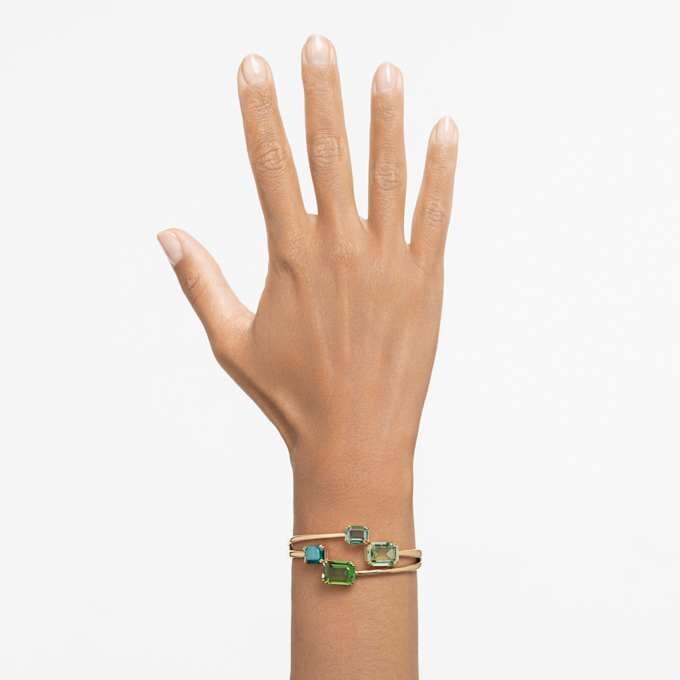 Bracelet Millenia à taille octogonale, vert, plaqué or Bracelet Millenia à taille octogonale, vert, plaqué or