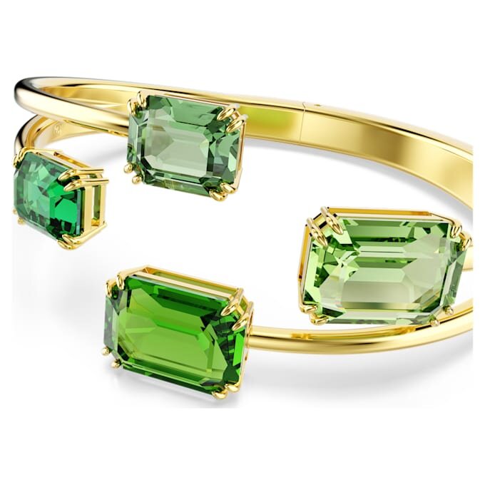 Bracelet Millenia à taille octogonale, vert, plaqué or Bracelet Millenia à taille octogonale, vert, plaqué or