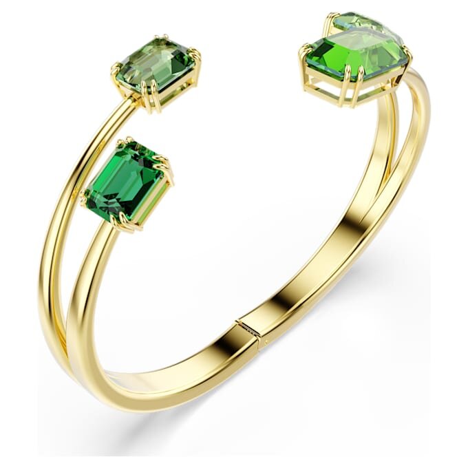 Bracelet Millenia à taille octogonale, vert, plaqué or Bracelet Millenia à taille octogonale, vert, plaqué or