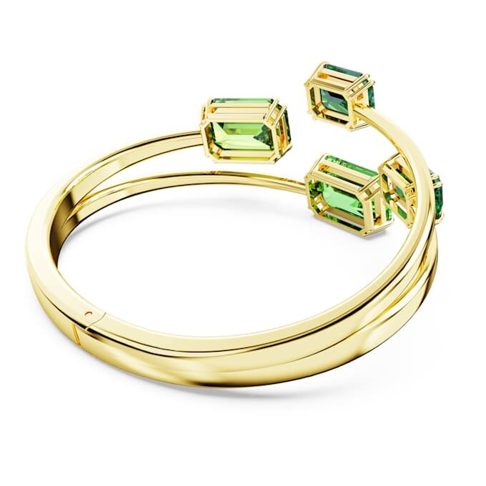 Bracelet Millenia à taille octogonale, vert, plaqué or Bracelet Millenia à taille octogonale, vert, plaqué or