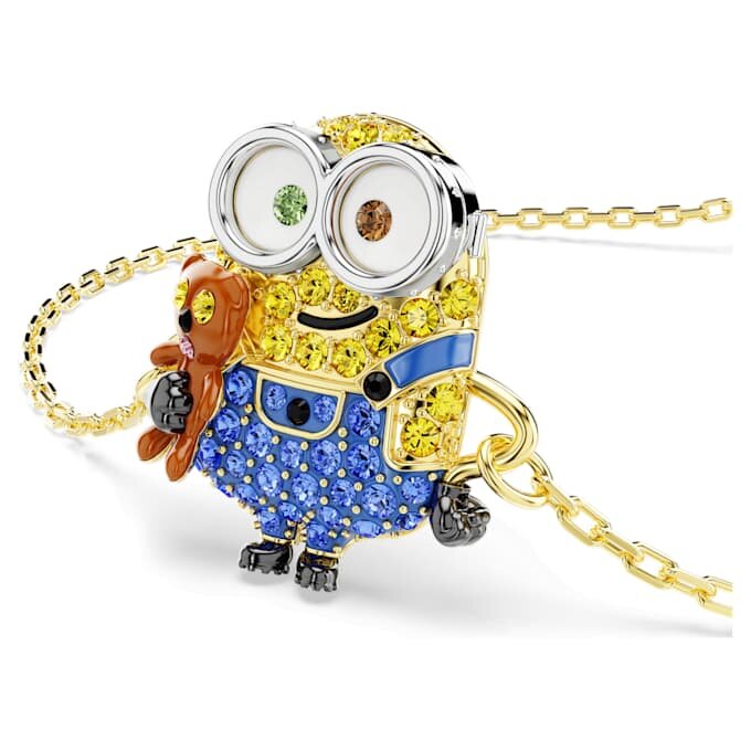 Bracelet Minions Bob pavé, multicolore, plaqué or Bracelet Minions Bob pavé, multicolore, plaqué or
