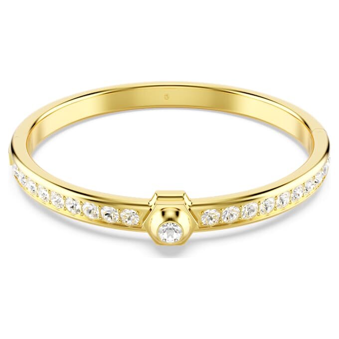 Bracelet Numina à facettes rondes, blanc, plaqué or Bracelet Numina à facettes rondes, blanc, plaqué or