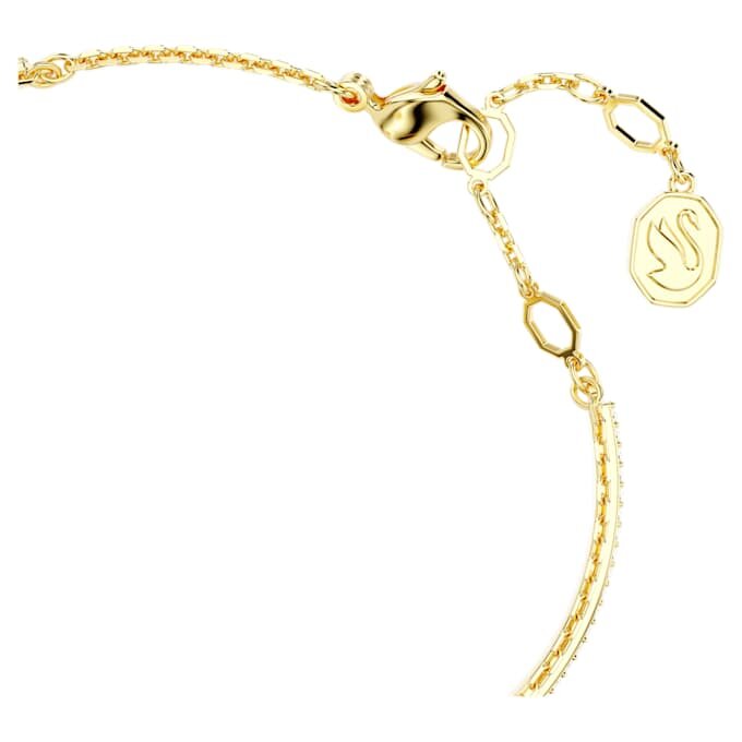 Bracelet rigide Chroma en forme de cœur, rouge, plaqué or Bracelet rigide Chroma en forme de cœur, rouge, plaqué or