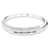 Bracelet rigide Dextera à fermeture magnétique, blanc, plaqué rhodium Bracelet rigide Dextera à fermeture magnétique, blanc, plaqué rhodium