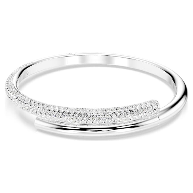 Bracelet rigide Dextera à fermeture magnétique, blanc, plaqué rhodium Bracelet rigide Dextera à fermeture magnétique, blanc, plaqué rhodium