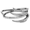 Bracelet rigide « Feather » de la collection « The Vienna Collection », blanc, plaqué ruthénium Bracelet rigide « Feather » de la collection « The Vienna Collection », blanc, plaqué ruthénium