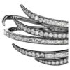 Bracelet rigide « Feather » de la collection « The Vienna Collection », blanc, plaqué ruthénium Bracelet rigide « Feather » de la collection « The Vienna Collection », blanc, plaqué ruthénium