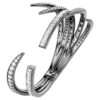 Bracelet rigide « Feather » de la collection « The Vienna Collection », blanc, plaqué ruthénium Bracelet rigide « Feather » de la collection « The Vienna Collection », blanc, plaqué ruthénium