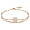 Bracelet rigide Sublima blanc, plaqué or rose Bracelet rigide Sublima blanc, plaqué or rose