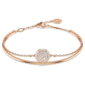 Bracelet rigide Sublima blanc, plaqué or rose