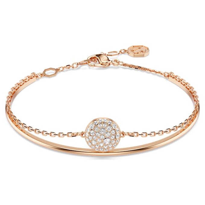 Bracelet rigide Sublima blanc, plaqué or rose Bracelet rigide Sublima blanc, plaqué or rose