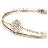 Bracelet rigide Sublima blanc, plaqué or rose Bracelet rigide Sublima blanc, plaqué or rose