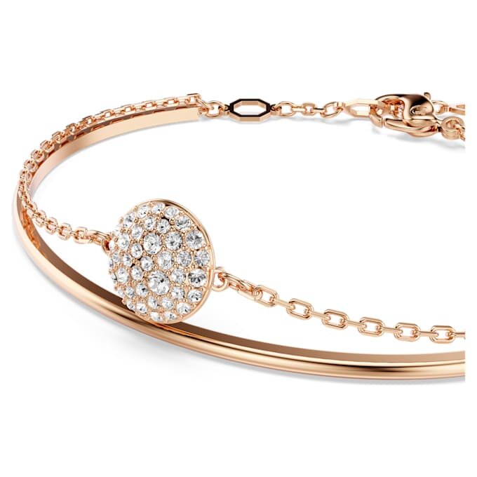 Bracelet rigide Sublima blanc, plaqué or rose Bracelet rigide Sublima blanc, plaqué or rose