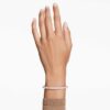 Bracelet rigide Sublima Snow Pavé, blanc, plaqué or rose