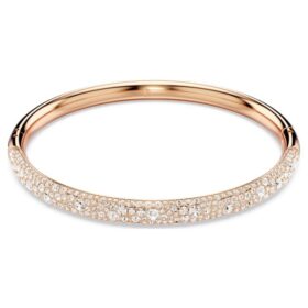 Bracelet rigide Sublima Snow Pavé, blanc, plaqué or rose