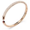Bracelet rigide Sublima Snow Pavé, blanc, plaqué or rose