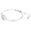 Bracelet Serpent avec perle en cristal, tailles variées, Année du Serpent, blanc, plaqué rhodium Bracelet Serpent avec perle en cristal, tailles variées, Année du Serpent, blanc, plaqué rhodium