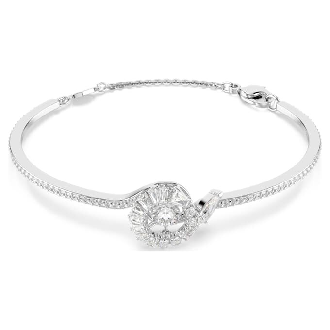 Bracelet « Serpent » à tailles variées, Année du Serpent, blanc, plaqué rhodium Bracelet « Serpent » à tailles variées, Année du Serpent, blanc, plaqué rhodium