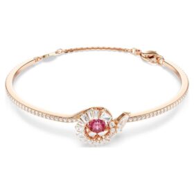 Bracelet serpent à tailles variées, Année du Serpent, rouge, plaqué or rose