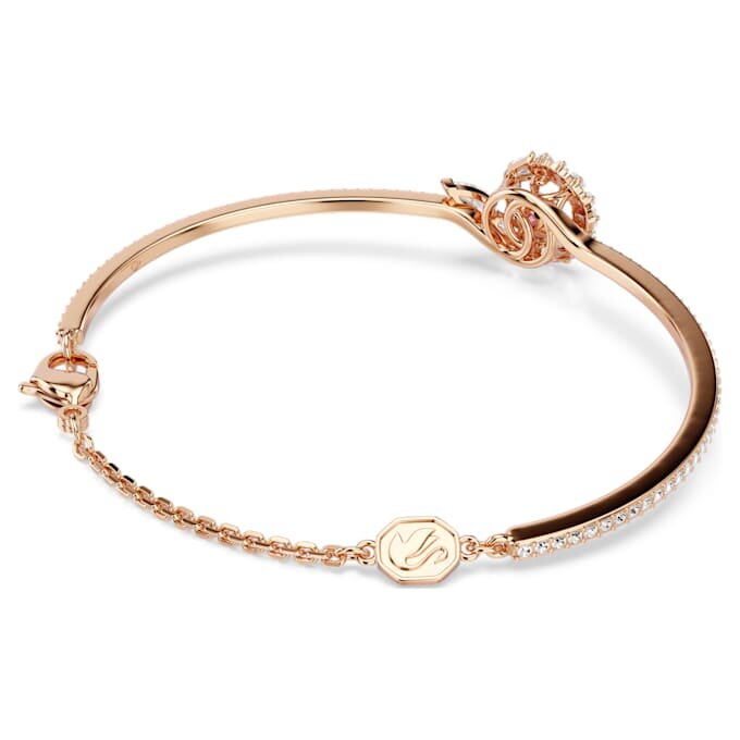 Bracelet serpent à tailles variées, Année du Serpent, rouge, plaqué or rose Bracelet serpent à tailles variées, Année du Serpent, rouge, plaqué or rose