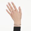 Bracelet Sublima blanc, plaqué ruthénium