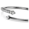 Bracelet Sublima blanc, plaqué ruthénium