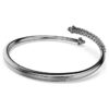 Bracelet Sublima blanc, plaqué ruthénium