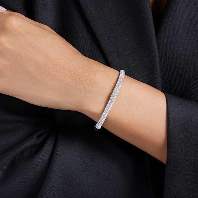 Bracelet Sublima Snow Pavé, blanc, plaqué rhodium Bracelet Sublima Snow Pavé, blanc, plaqué rhodium