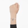 Bracelet « Swan » perles de cristal, cygne, noir, finition métaux mélangés