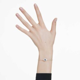 Bracelet Symbolica « Œil maléfique », bleu, plaqué or