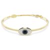 Bracelet Symbolica « Œil maléfique », bleu, plaqué or Bracelet Symbolica « Œil maléfique », bleu, plaqué or