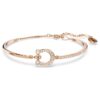 Bracelet Symbolica Pavé, fer à cheval, blanc, plaqué or rose Bracelet Symbolica Pavé, fer à cheval, blanc, plaqué or rose