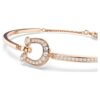 Bracelet Symbolica Pavé, fer à cheval, blanc, plaqué or rose Bracelet Symbolica Pavé, fer à cheval, blanc, plaqué or rose