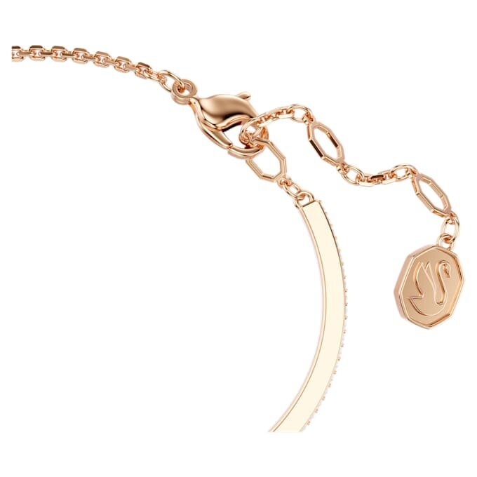 Bracelet Symbolica Pavé, fer à cheval, blanc, plaqué or rose Bracelet Symbolica Pavé, fer à cheval, blanc, plaqué or rose