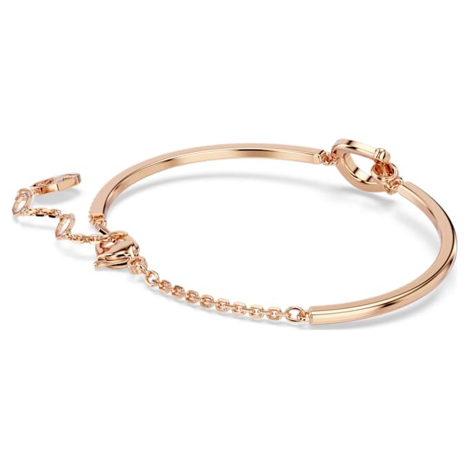 Bracelet Symbolica Pavé, fer à cheval, blanc, plaqué or rose Bracelet Symbolica Pavé, fer à cheval, blanc, plaqué or rose
