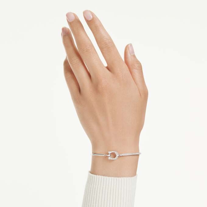 Bracelet Symbolica Pavé, fer à cheval, blanc, plaqué rhodium Bracelet Symbolica Pavé, fer à cheval, blanc, plaqué rhodium