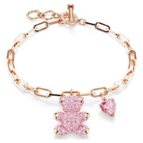 Bracelet Teddy Bear, rose, plaqué or rose