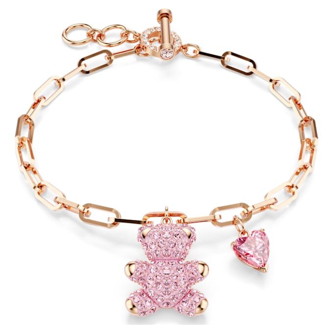 Bracelet Teddy Bear, rose, plaqué or rose Bracelet Teddy Bear, rose, plaqué or rose