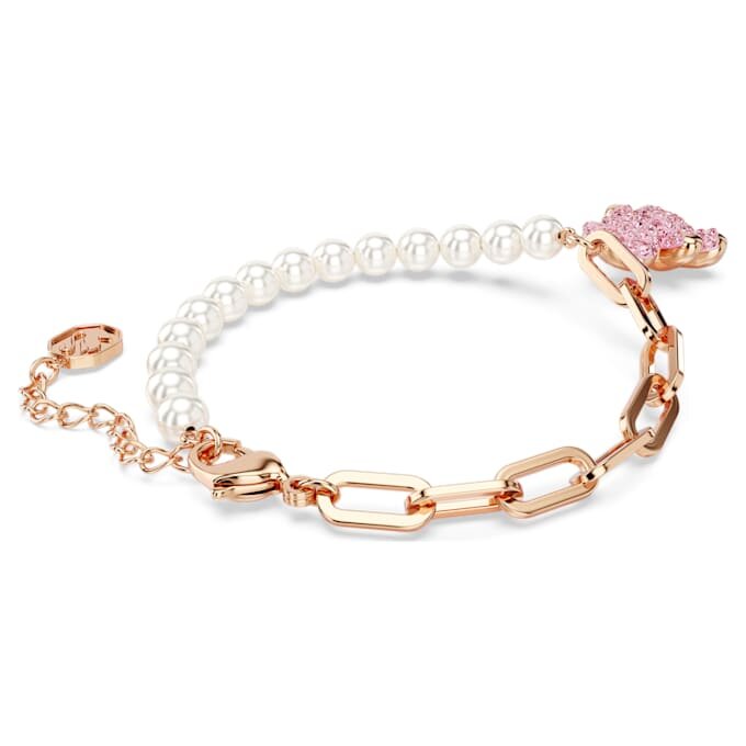 Bracelet Teddy Crystal Pearl, ours, rose, plaqué or rose Bracelet Teddy Crystal Pearl, ours, rose, plaqué or rose
