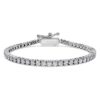 Bracelet tennis « Eternity » avec diamants synthétiques, 3 carats au total, forme ronde, or blanc 14 carats Bracelet tennis « Eternity » avec diamants synthétiques, 3 carats au total, forme ronde, or blanc 14 carats