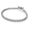 Bracelet tennis « Eternity » avec diamants synthétiques, 3 carats au total, forme ronde, or blanc 14 carats Bracelet tennis « Eternity » avec diamants synthétiques, 3 carats au total, forme ronde, or blanc 14 carats