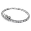 Bracelet tennis « Eternity » avec diamants synthétiques, 3 carats au total, forme ronde, or blanc 14 carats Bracelet tennis « Eternity » avec diamants synthétiques, 3 carats au total, forme ronde, or blanc 14 carats