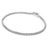 Bracelet tennis « Eternity » en diamants synthétiques, 1,5 ct au total, forme ronde, or blanc 14 carats Bracelet tennis « Eternity » en diamants synthétiques, 1,5 ct au total, forme ronde, or blanc 14 carats