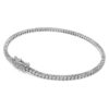 Bracelet tennis « Eternity » en diamants synthétiques, 1,5 ct au total, forme ronde, or blanc 14 carats Bracelet tennis « Eternity » en diamants synthétiques, 1,5 ct au total, forme ronde, or blanc 14 carats