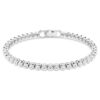 Bracelet tennis Imber Emily, taille ronde, blanc, plaqué rhodium Bracelet tennis Imber Emily, taille ronde, blanc, plaqué rhodium