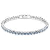 Bracelet tennis Imber Emily, taille ronde, bleu, plaqué rhodium Bracelet tennis Imber Emily, taille ronde, bleu, plaqué rhodium