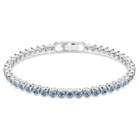 Bracelet tennis Imber Emily, taille ronde, bleu, plaqué rhodium Bracelet tennis Imber Emily, taille ronde, bleu, plaqué rhodium