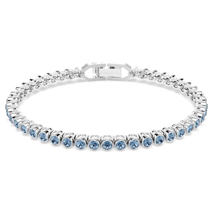 Bracelet tennis Imber Emily, taille ronde, bleu, plaqué rhodium Bracelet tennis Imber Emily, taille ronde, bleu, plaqué rhodium