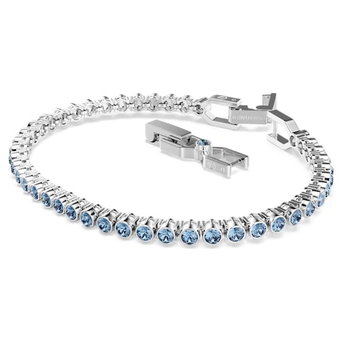Bracelet tennis Imber Emily, taille ronde, bleu, plaqué rhodium Bracelet tennis Imber Emily, taille ronde, bleu, plaqué rhodium