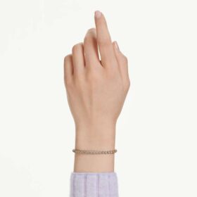 Bracelet tennis Imber Emily, taille ronde, noir, plaqué or rose Bracelet tennis Imber Emily, taille ronde, noir, plaqué or rose